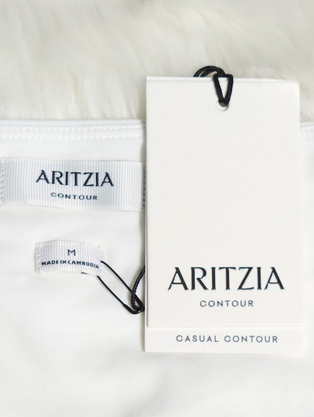 Aritzia Contour Squareneck Shortsleeve Bodysuit White Women Medium NEW - Picture 3 of 5